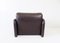 Brown Leather Lounge Chair by Vico Magistretti for Cassina, 1970s 4