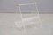 Vintage Acrylic Glass Magazine Rack 1