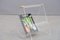 Vintage Acrylic Glass Magazine Rack 6