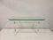 Acrylic Glass and Brass Console Table, 1980s 12