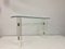 Acrylic Glass and Brass Console Table, 1980s 9