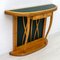 Italian Maple & Green Glass Console Table, 1950s, Image 1