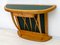 Italian Maple & Green Glass Console Table, 1950s, Image 5