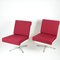 Burgundy Lounge Chairs, 1970s, Set of 2 1