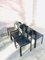 Italienische Vintage Esszimmerstühle aus schwarzem Sattelleder im Stil von Tito Agnoli für Matteo Grassi, 1980er, 6er Set 27