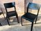Vintage Italian Black Saddle Leather Dining Chairs in the Style of Tito Agnoli for Matteo Grassi, 1980s, Set of 6 3