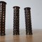 Brutalist Copper Vases of Various Heights, 1970s, Set of 8 4