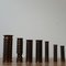 Brutalist Copper Vases of Various Heights, 1970s, Set of 8, Image 1