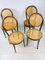 Mid-Century Bentwood & Rattan Bistro Chairs by Michael Thonet for Radomsko, 1960s, Set of 4 2