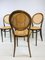 Mid-Century Bentwood & Rattan Bistro Chairs by Michael Thonet for Radomsko, 1960s, Set of 4 16