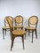 Mid-Century Bentwood & Rattan Bistro Chairs by Michael Thonet for Radomsko, 1960s, Set of 4 6