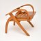 Vintage Satin Wood & Cane Armchair, 1960s 6