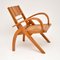 Vintage Satin Wood & Cane Armchair, 1960s, Image 5