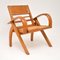 Vintage Satin Wood & Cane Armchair, 1960s 1