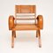 Vintage Satin Wood & Cane Armchair, 1960s 3