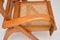 Vintage Satin Wood & Cane Armchair, 1960s 8