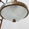 Lampe à Suspension Art Déco en Laiton et en Verre, 1930s 5