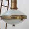 Lampe à Suspension Art Déco en Laiton et en Verre, 1930s 7