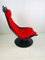 Vintage Scandinavian Black Bended Wood & Fabric Swivel Chair by Hans Brattrud, 1968 2