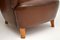 Antique Swedish Leather Armchair 12