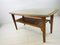 Vintage Scandinavian Wood & Glass Coffee Table with Magazine Rack, 1970s 10