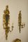 Louis XV Style Gilded Carved Wood 2-Light Sconces with Mirror, 1940s, Set of 2, Image 3