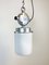 Industrial Aluminium & Milk Glass Ceiling Lamp, 1970s, Image 5