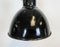 Lámpara colgante Bauhaus industrial de esmalte negro, años 50, Imagen 5