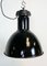 Bauhaus Industrial Black Enamel Pendant Lamp, 1950s 2