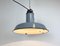 Industrial Grey Enamel Ceiling Lamp, 1950s, Image 9