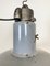 Industrial Grey Enamel Ceiling Lamp, 1950s 5