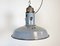 Industrial Grey Enamel Ceiling Lamp, 1950s 2