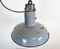 Industrial Grey Enamel Ceiling Lamp, 1950s 7