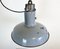 Industrial Grey Enamel Ceiling Lamp, 1950s, Image 7