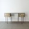 Mid-Century Custom-Made Brass & Lacquered Wood Cartier Desk, 1970s 4