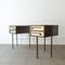 Mid-Century Custom-Made Brass & Lacquered Wood Cartier Desk, 1970s, Image 2