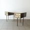 Mid-Century Custom-Made Brass & Lacquered Wood Cartier Desk, 1970s 1