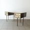 Mid-Century Custom-Made Brass & Lacquered Wood Cartier Desk, 1970s, Image 1