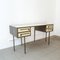Mid-Century Custom-Made Brass & Lacquered Wood Cartier Desk, 1970s 6