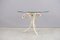 German White Metal Side Table with Flowers, 1970s 1
