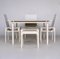 Tavolo da pranzo con sedie nello stile di Gerrit Rietveld, anni '80, set di 5, Immagine 2