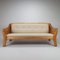 Mid Century Oak Anthroposophical 2-Seat Sofa, 1960s 2