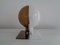 Brown & White Plastic Table Lamp by Harvey Guzzini, 1960s, Image 1