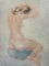 Mid-Century Nude Lady Lithography by Cassinari Vettor, Image 1