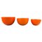 Swedish 3 Orange Colora Bowls by Sven Palmqvist for Orrefors 1
