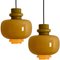 Glass Pendant Lights by Hans-Agne Jakobsson for Staff Braun, 1960s, Set of 2 3