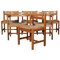 Model Asserbo Dining Chairs in Oregon Pine by Børge Mogensen, Set of 6, Image 1
