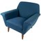 Dark Blue Wool Fabric Armchair, 1960s 1