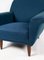 Dark Blue Wool Fabric Armchair, 1960s 4