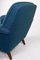 Dark Blue Wool Fabric Armchair, 1960s, Image 7